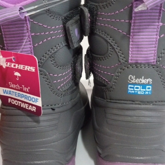 SKECHERS KIDS COLD RATED 29°C WATERPROOF INSULATED RAIN SNOW BOOTS SIZE 8 NWT - Picture 10 of 11